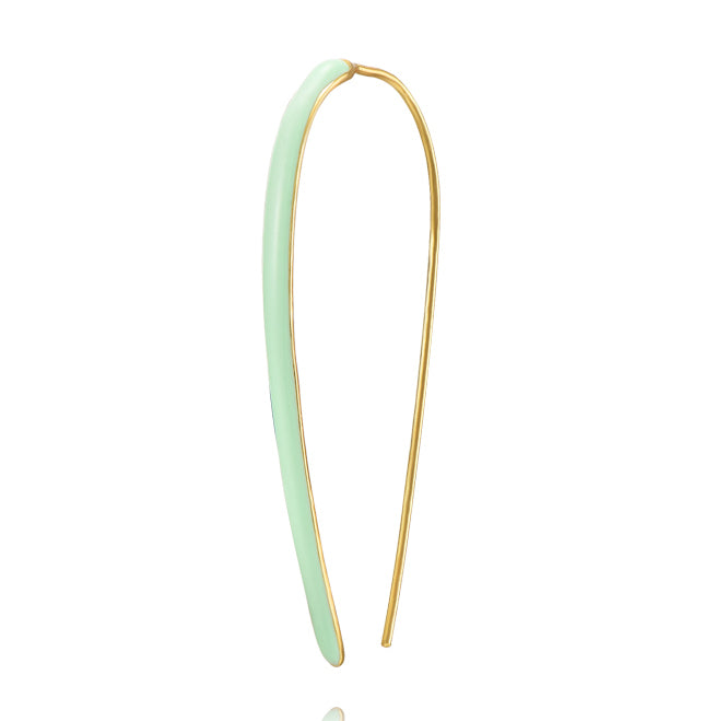 PENDIENTE HORN ORO VERDE