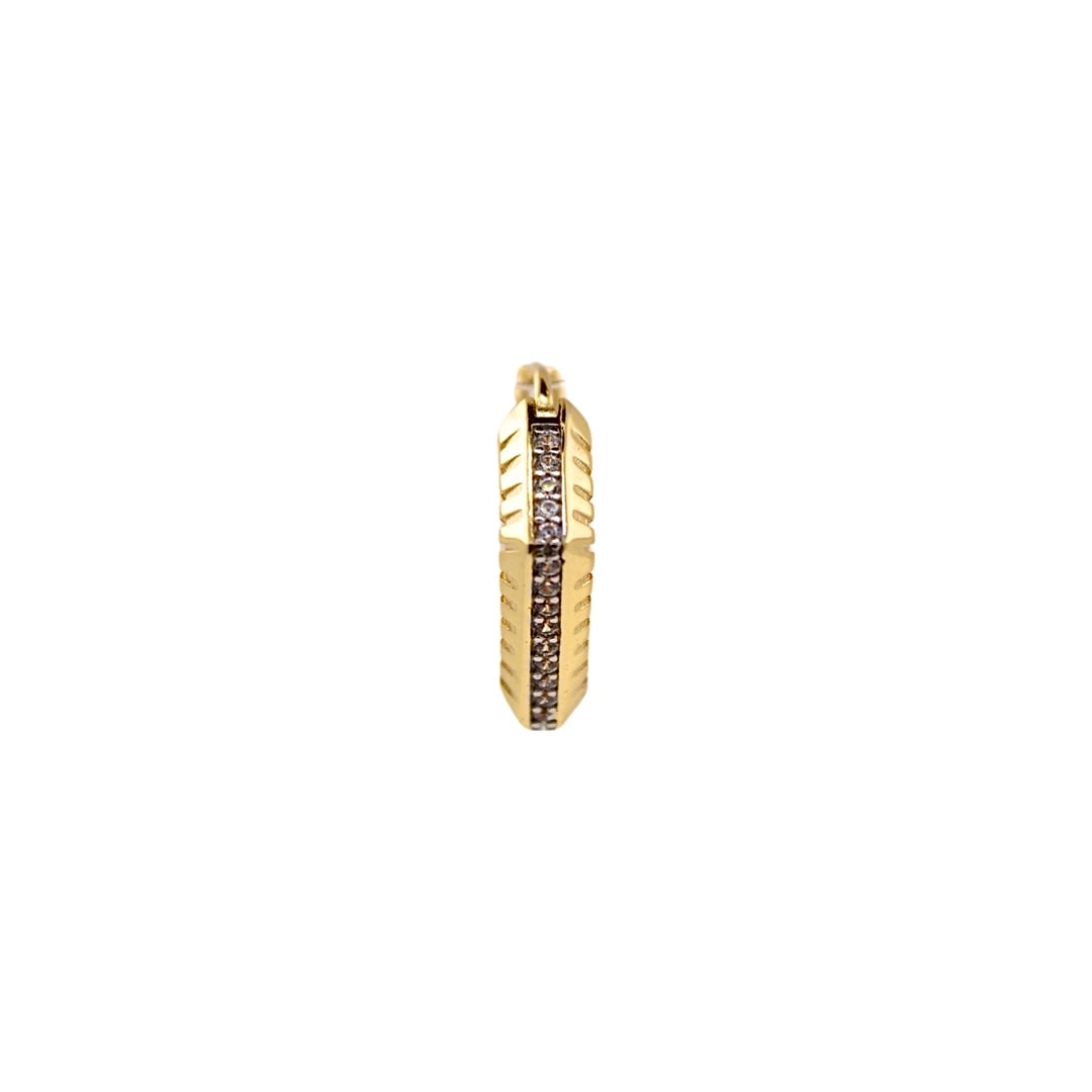 PENDIENTE HOOP GOLD STARTS