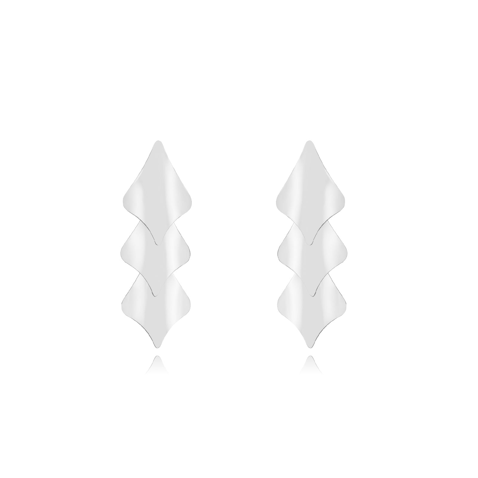 PENDIENTES ESCAMAS PLATA ACERO
