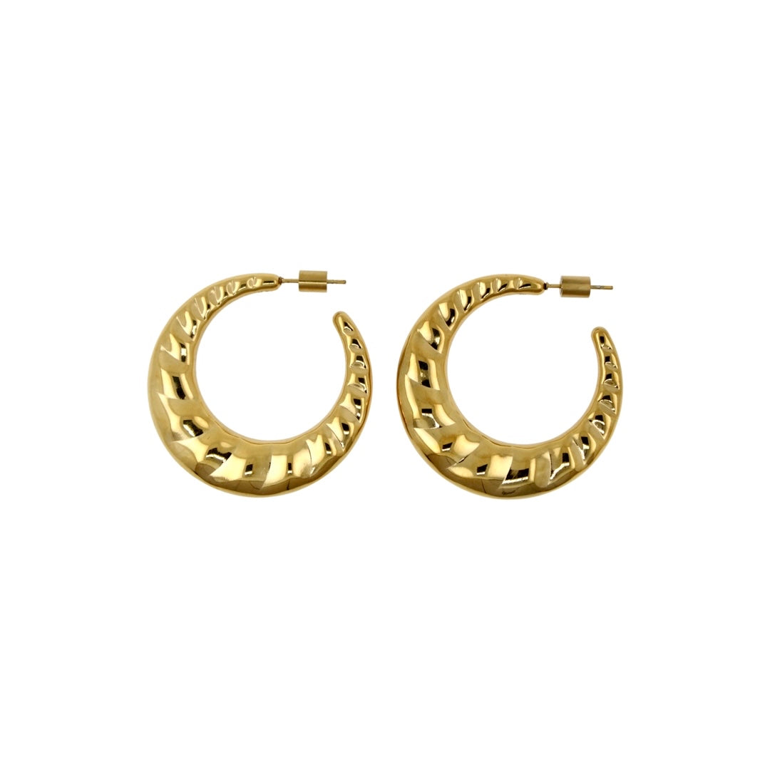 PENDIENTES GEMMA ACERO ORO