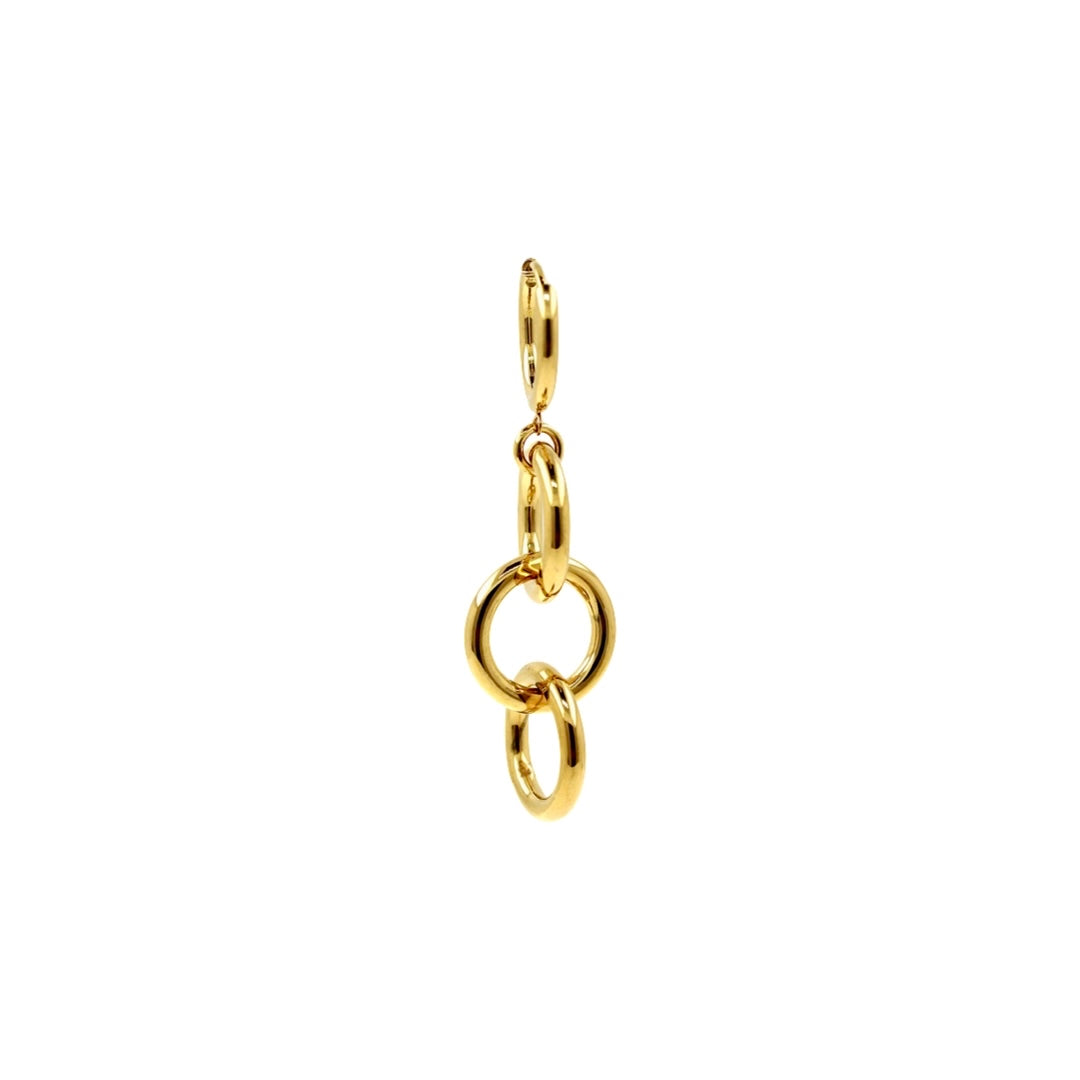 PENDIENTE ARGOLLAS ORO ACERO