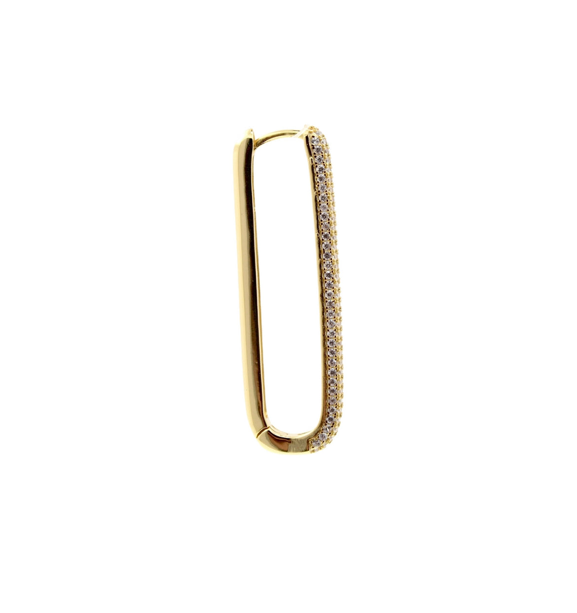 PENDIENTE HOOP RECTANGULAR 40MM ORO
