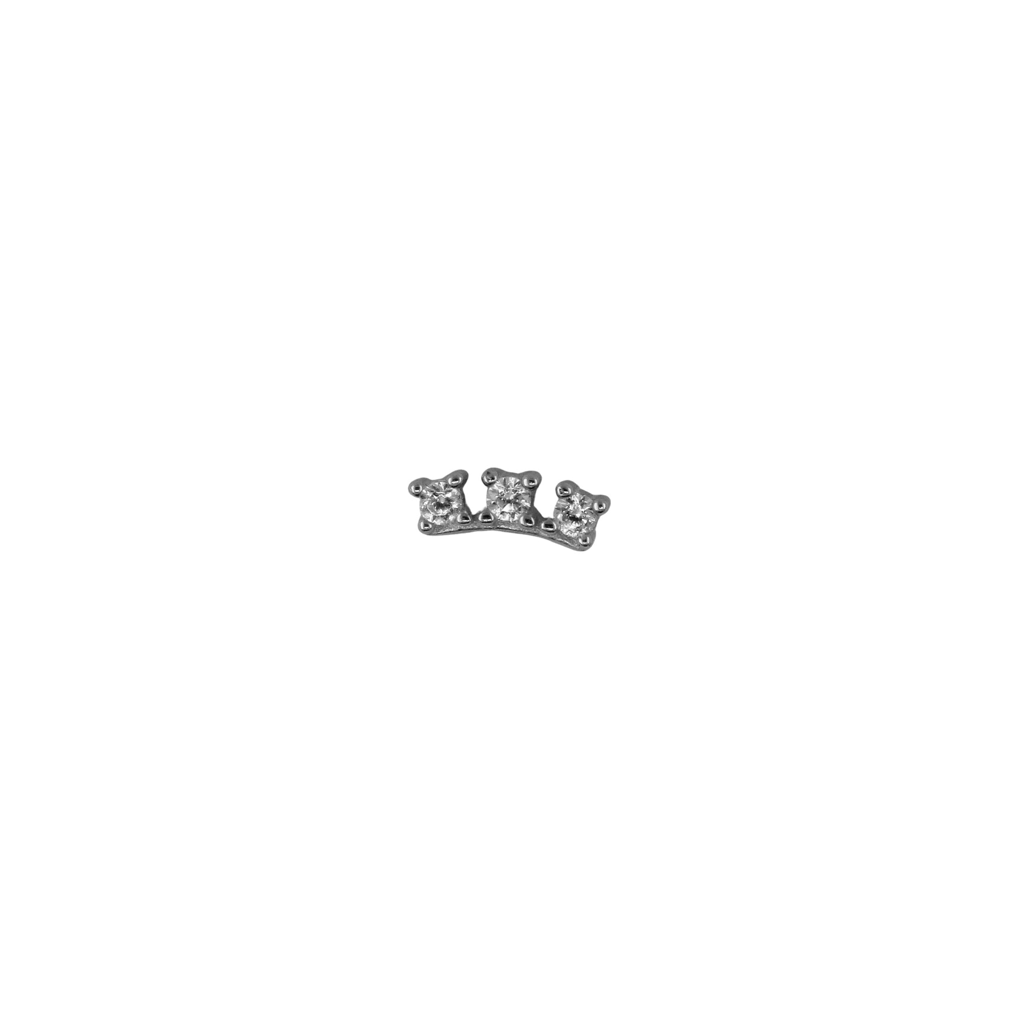 PIERCING TRIPLE DESTELLO PLATA