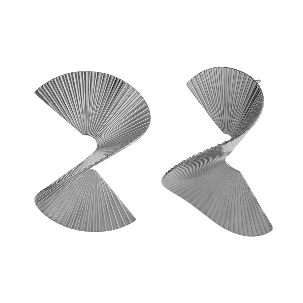 PENDIENTES ABANICO PLATA