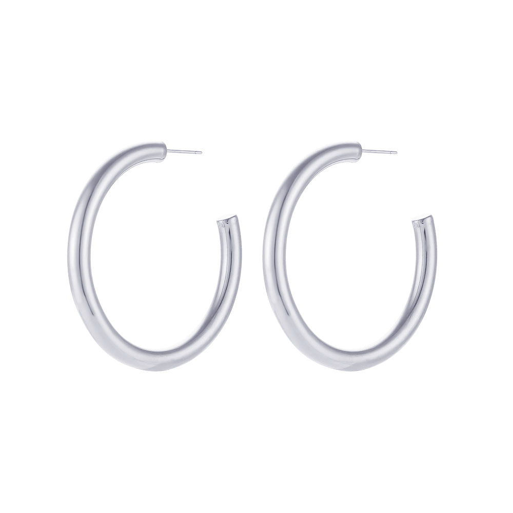 PENDIENTES MARINA ACERO PLATA