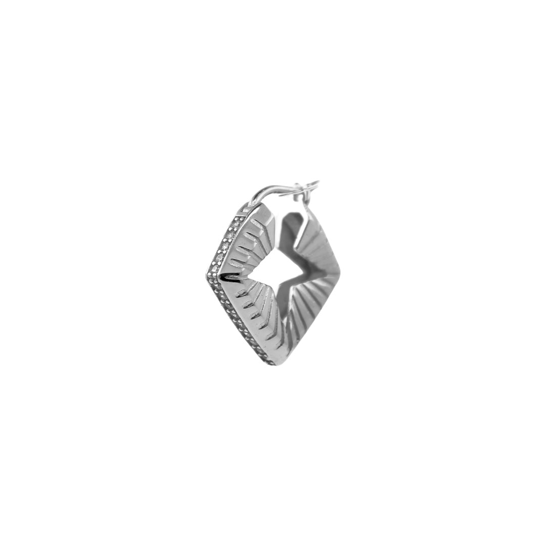 PENDIENTE HOOP SILVER STARTS