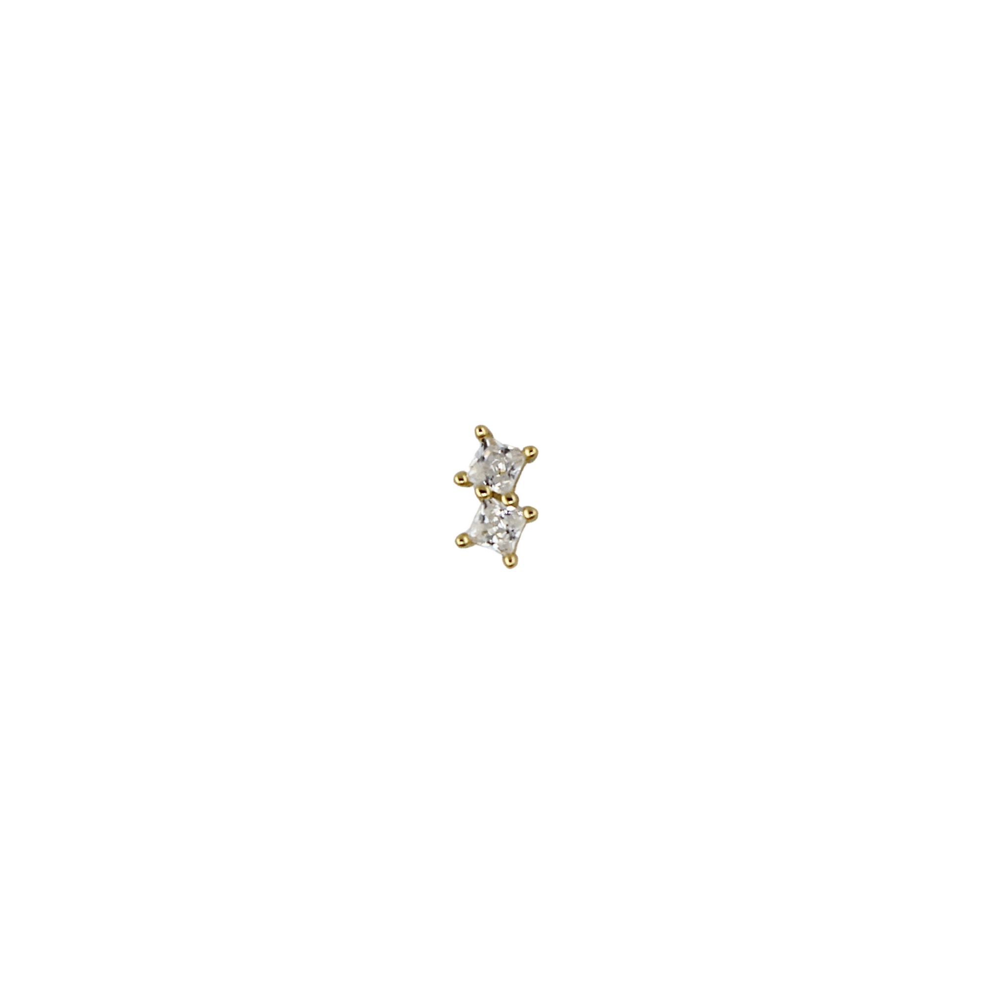 PIERCING DOBLE DESTELLO ORO