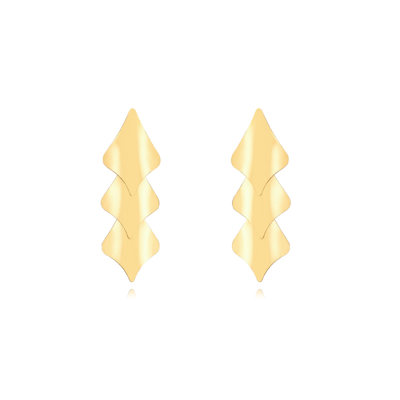 PENDIENTES ESCAMAS ORO ACERO