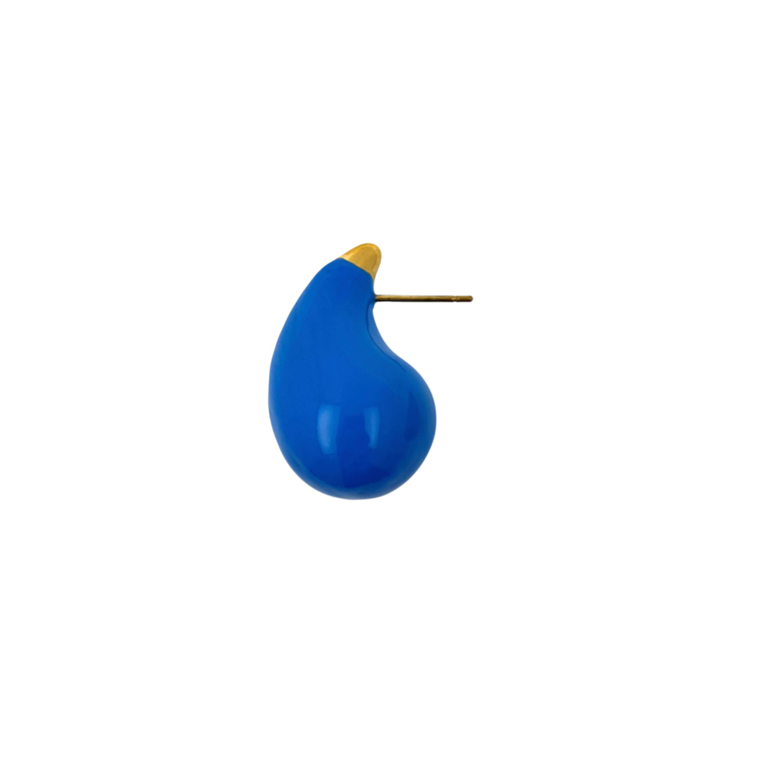 PENDIENTE PERA AZUL ACERO
