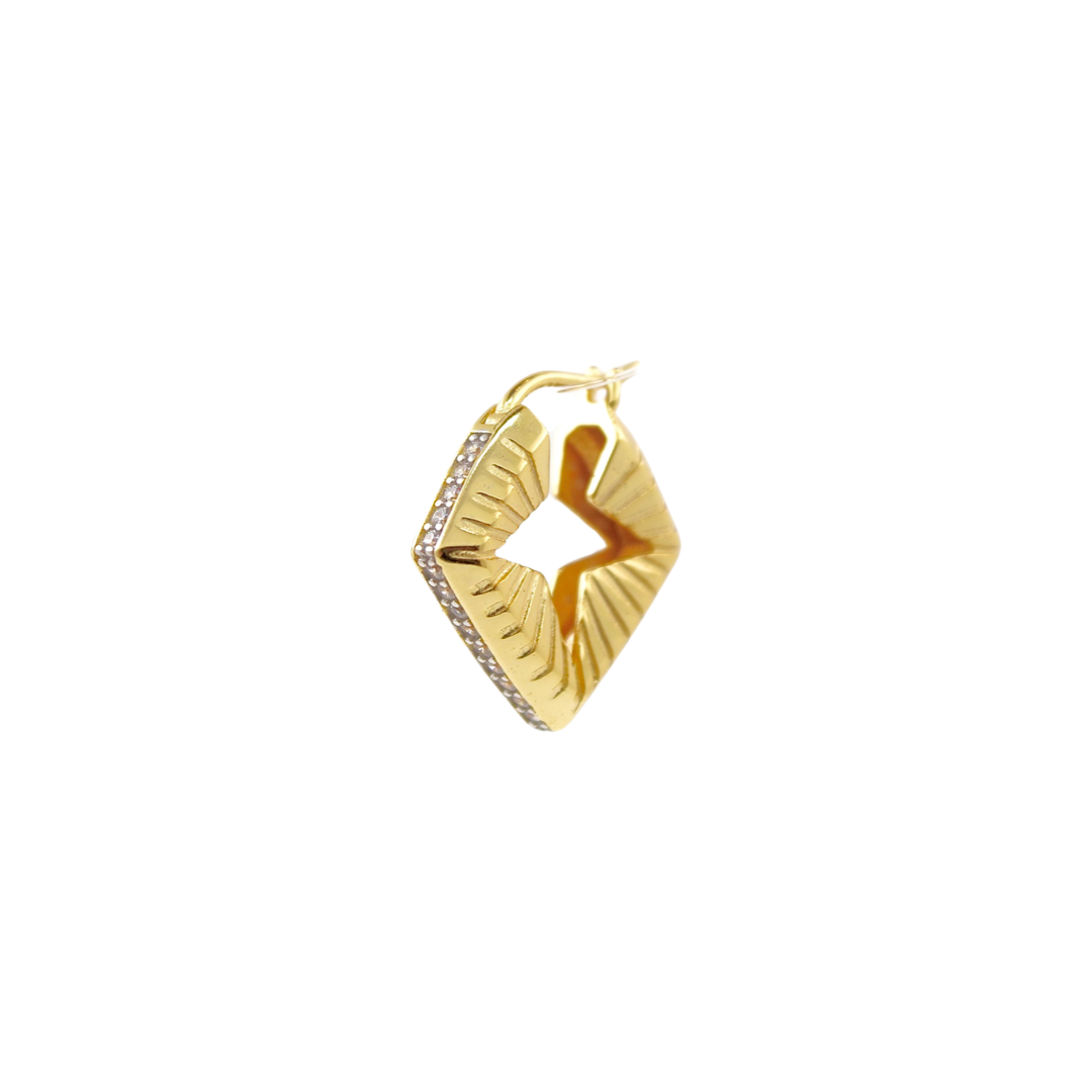 PENDIENTE HOOP GOLD STARTS