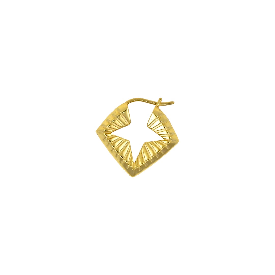 PENDIENTE HOOP GOLD STARTS
