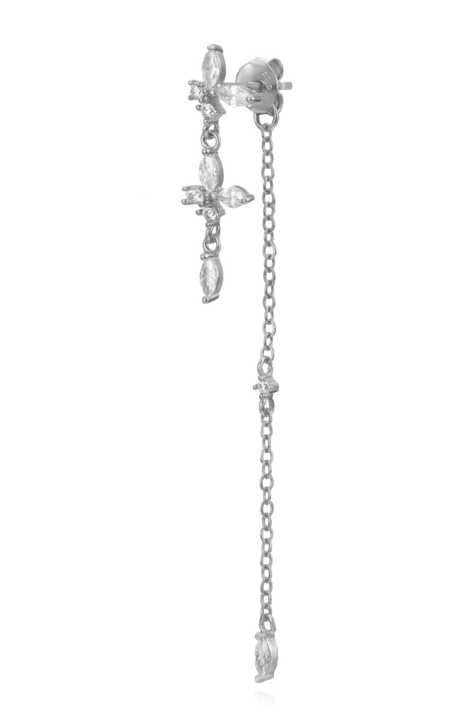 PENDIENTE BUTTERFLY PLATA