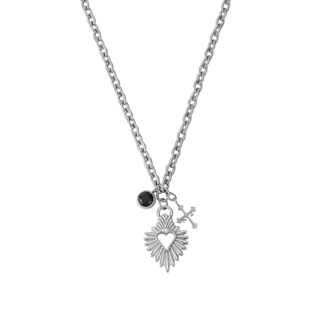 COLLAR 'DIVINITY' ACERO PLATA