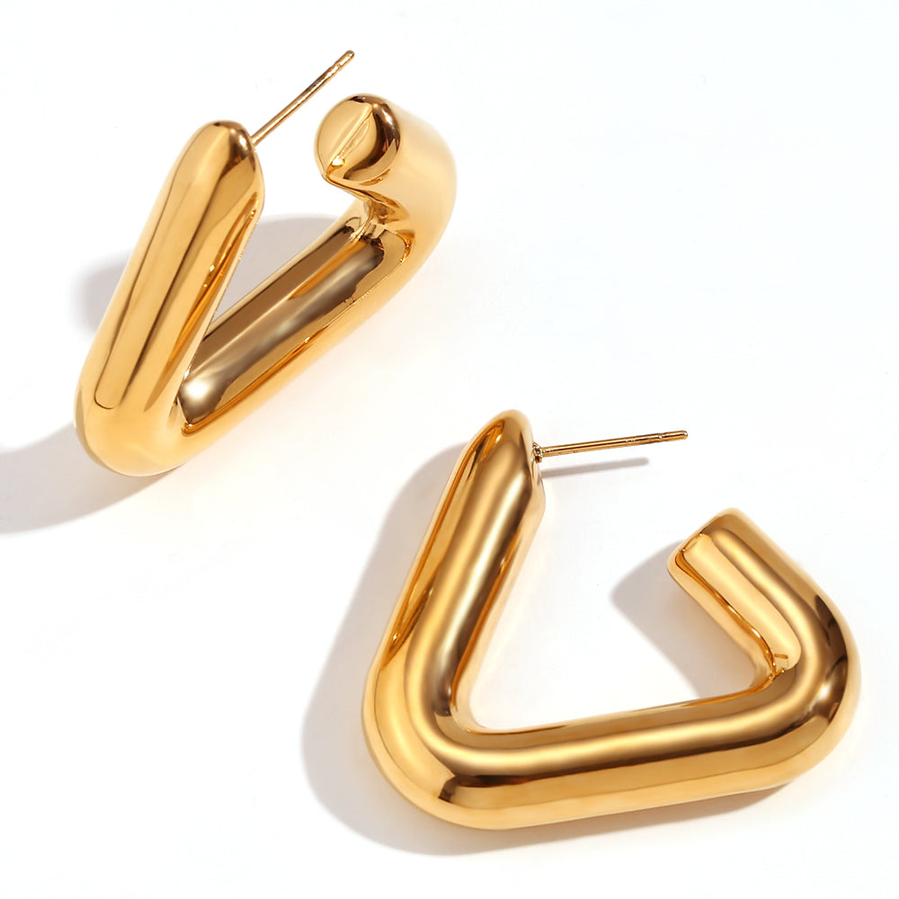 PENDIENTE TECHNO ORO ACERO