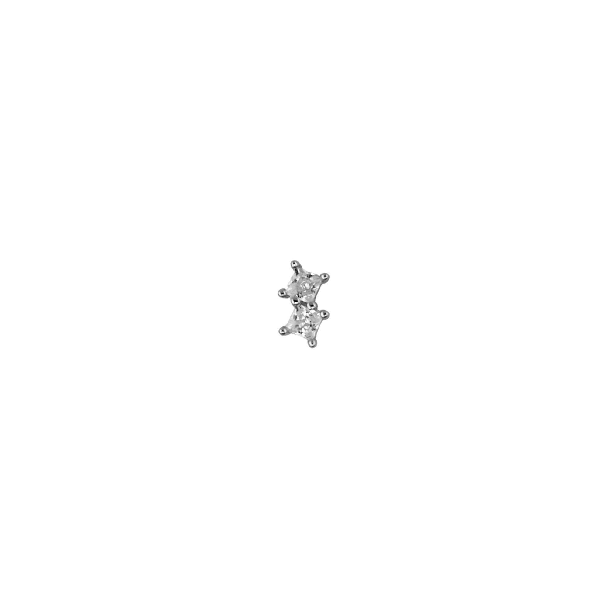 PIERCING DOBLE DESTELLO PLATA