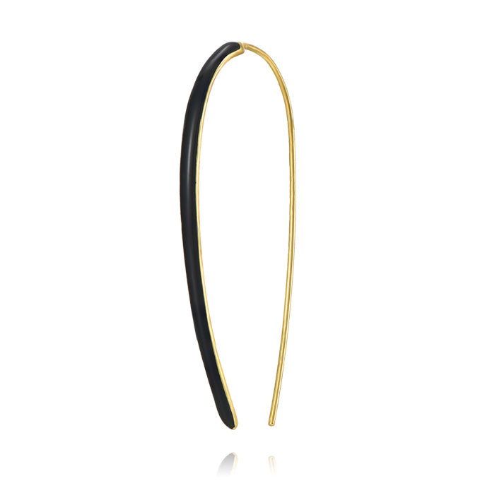 PENDIENTE HORN ORO NEGRO