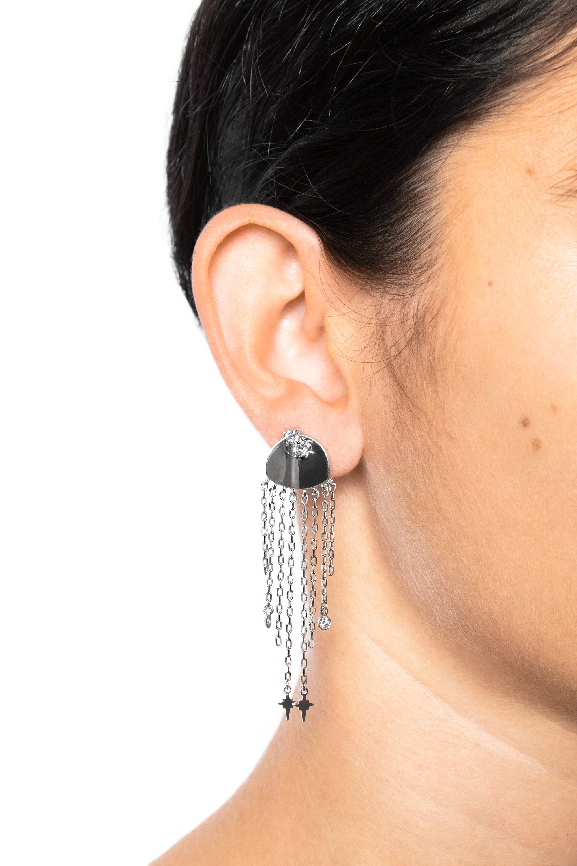 PENDIENTES RAIN PLATA