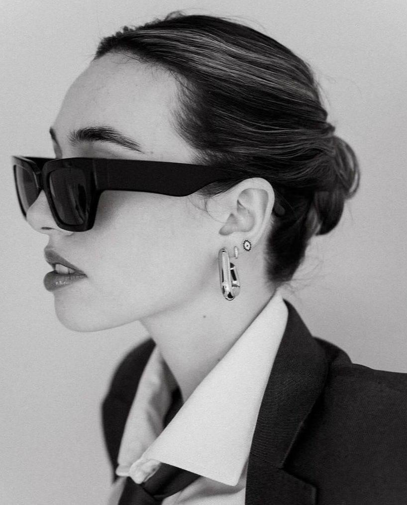 PENDIENTE TECHNO PLATA ACERO