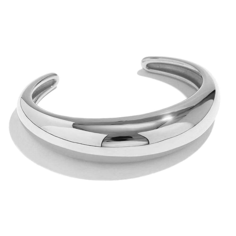 PULSERA LUNA ACERO PLATA