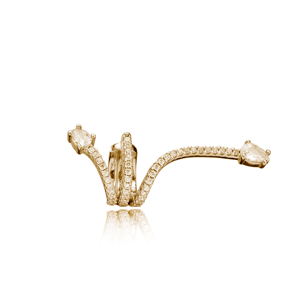 EAR CUFF GLITTER TAIL ORO
