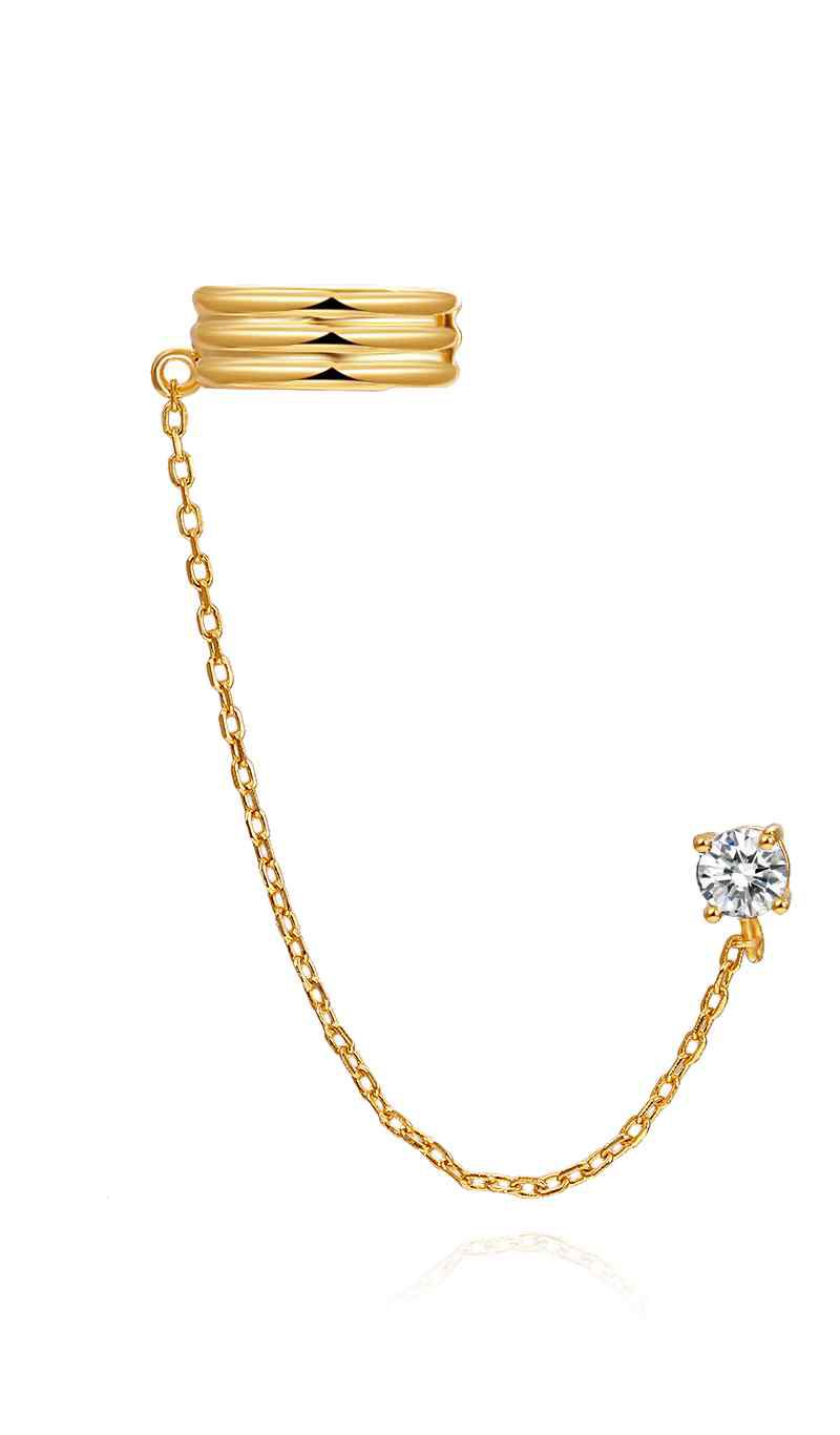 PENDIENTE CUFF DIAMOND ORO