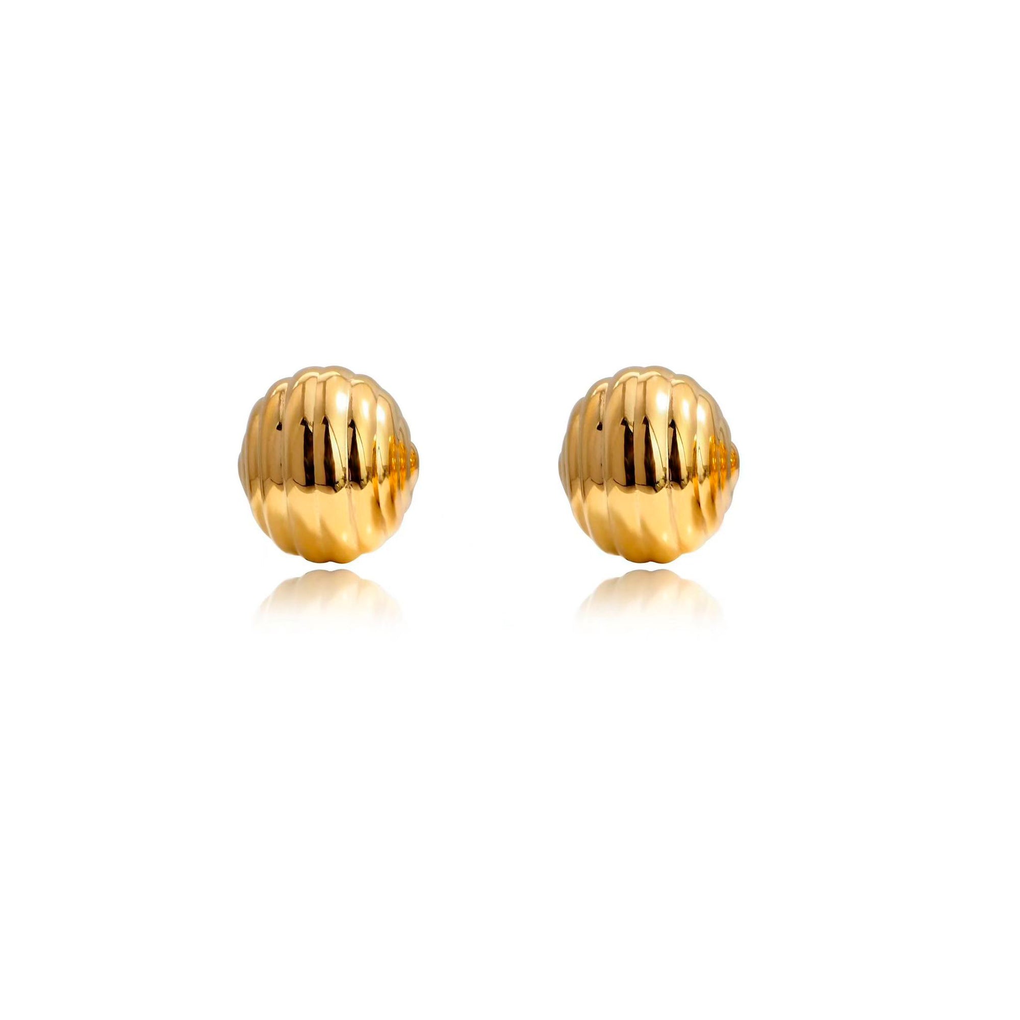 PENDIENTES BALL ACERO ORO