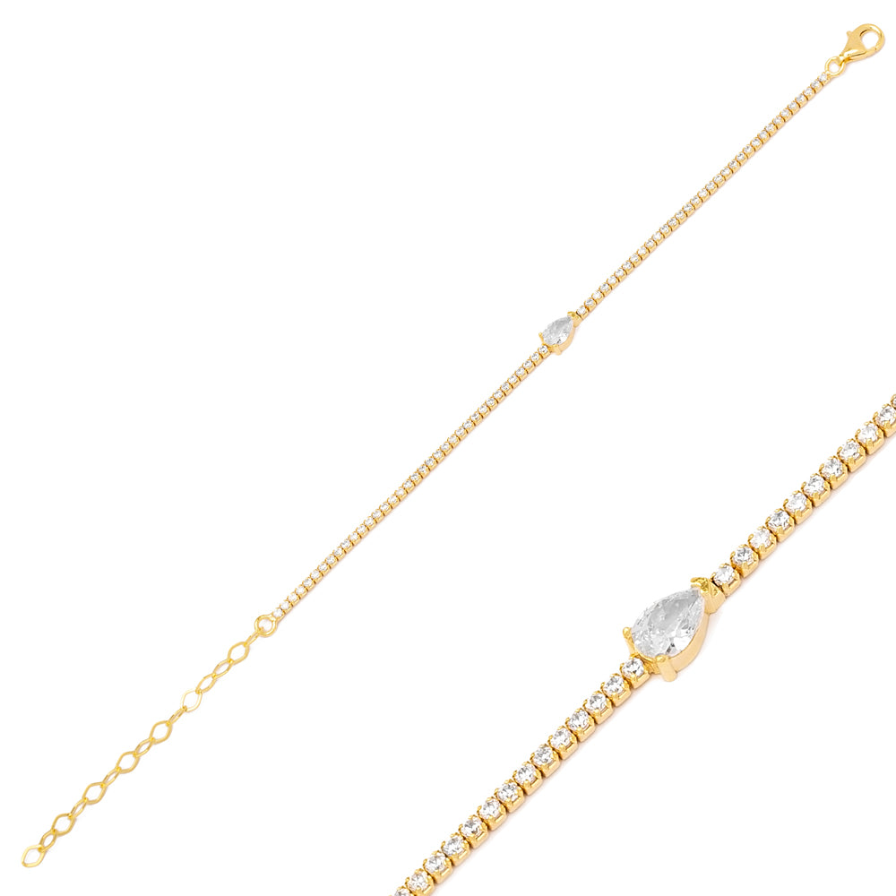 BRAZALETE TENNIS ORO
