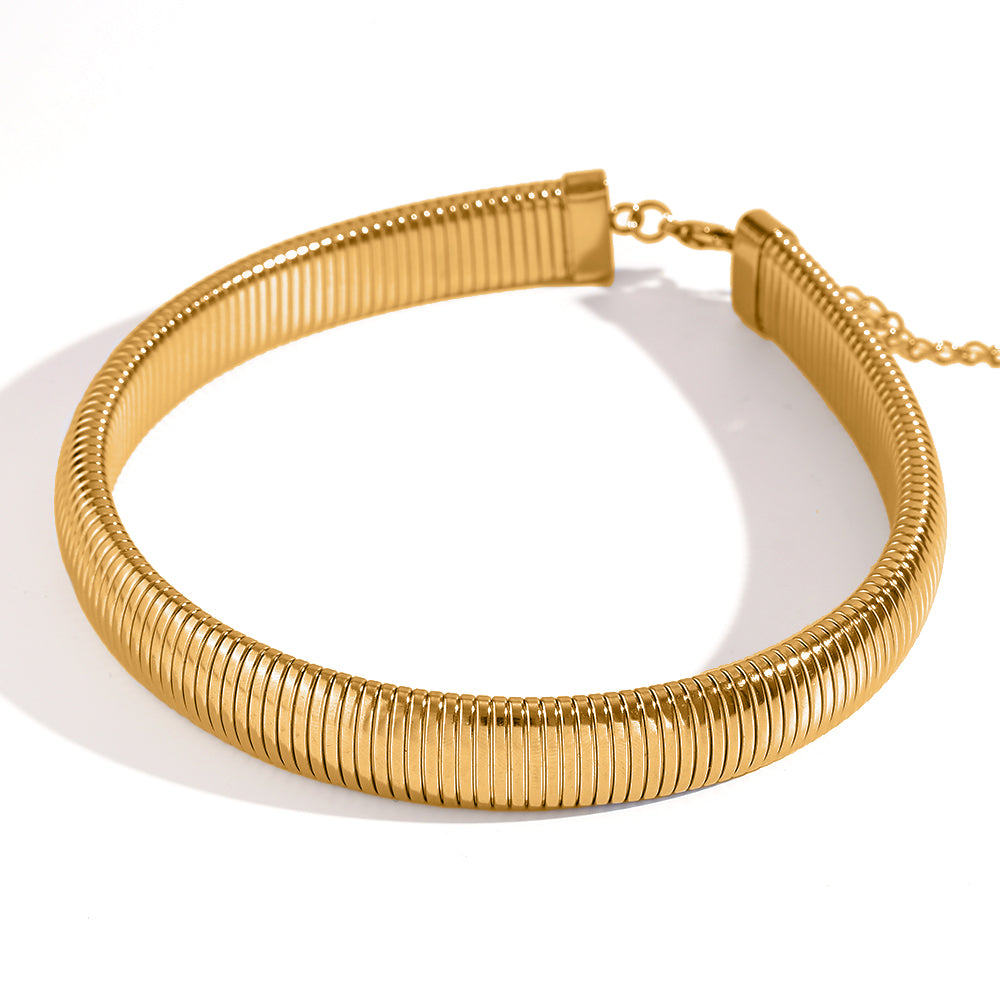 GARGANTILLA NYMPHEA ACERO ORO