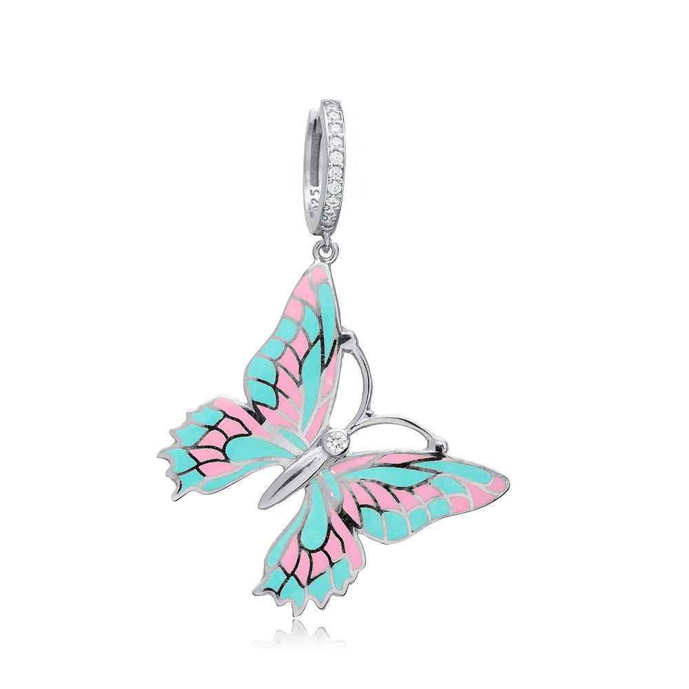 PENDIENTE MARIPOSA PLATA