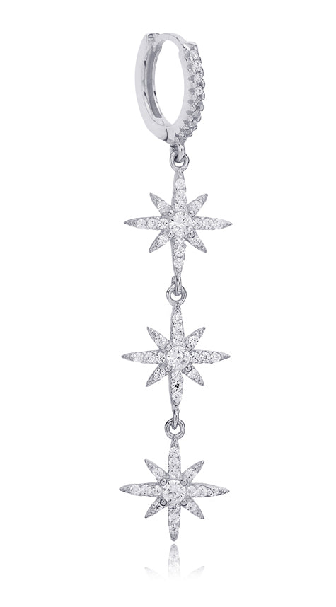 PENDIENTE NIGHT STAR PLATA