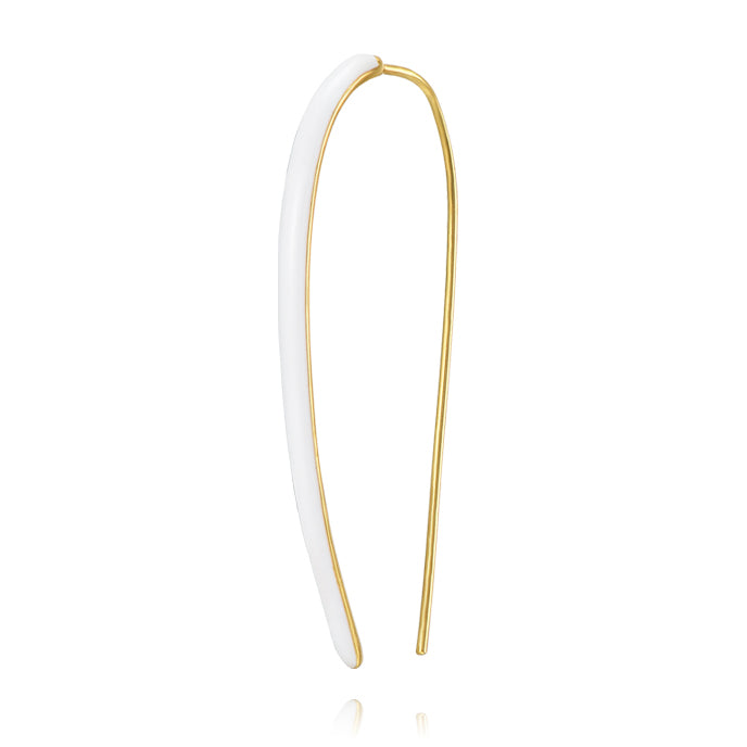PENDIENTE HORN ORO BLANCO