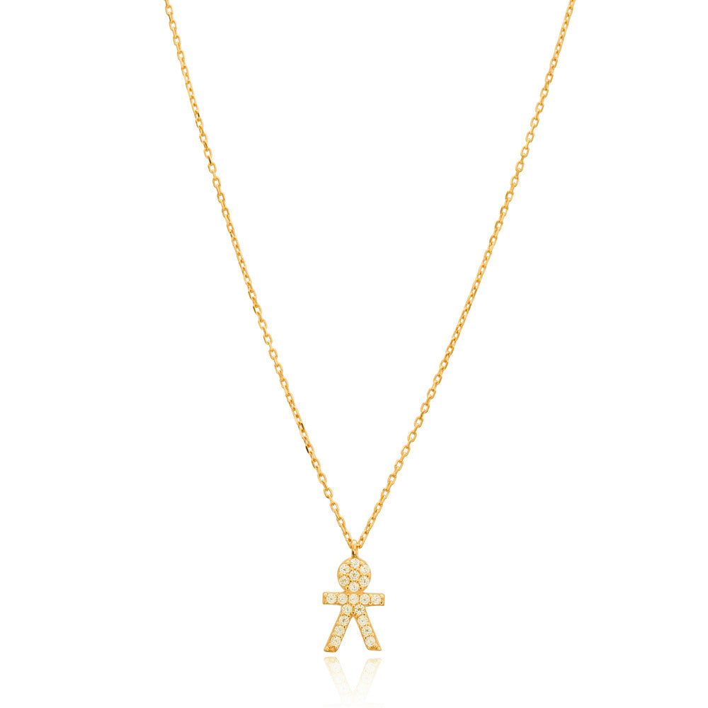 COLLAR MUÑECO ORO