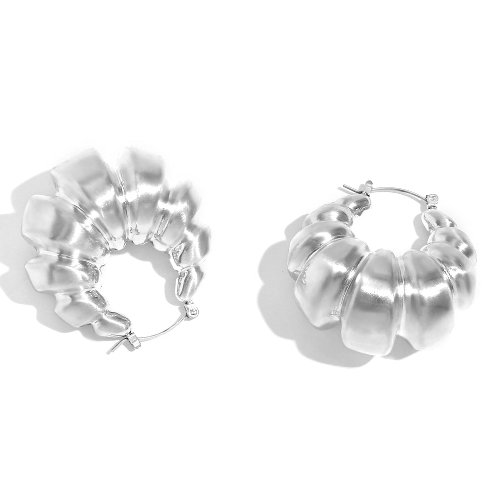 PENDIENTES PARÍS ACERO PLATA