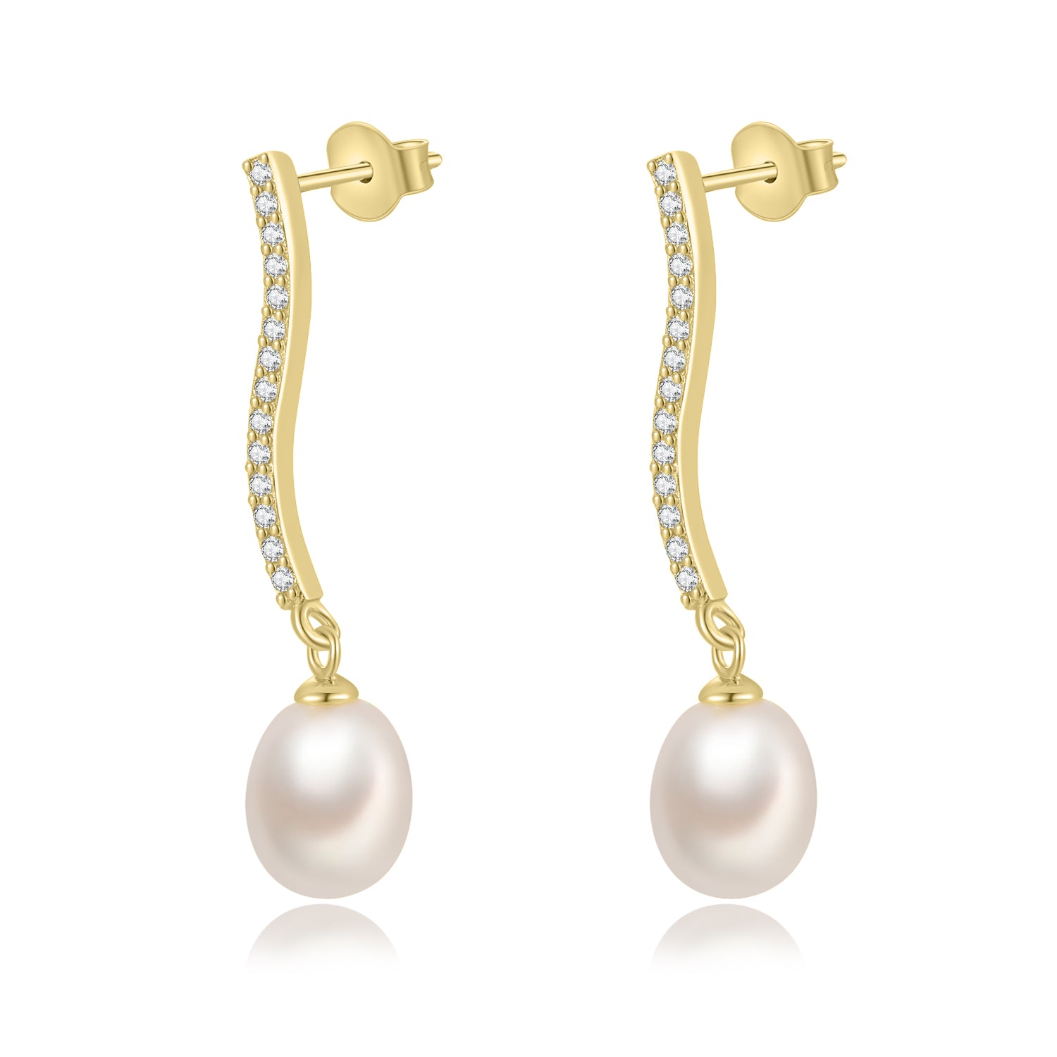 PENDIENTES PERLAS MELLIZAS ORO