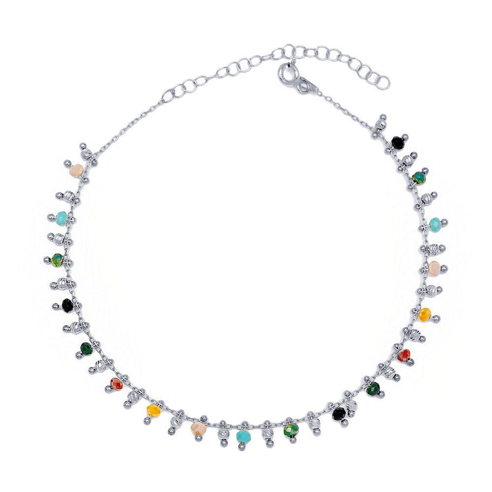 TOBILLERA COLORS PLATA