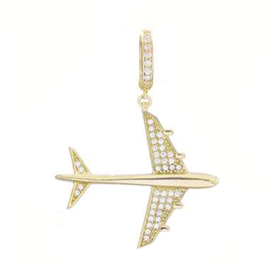 PENDIENTE AVIÓN ORO