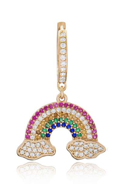 PENDIENTE ARCOIRIS ORO