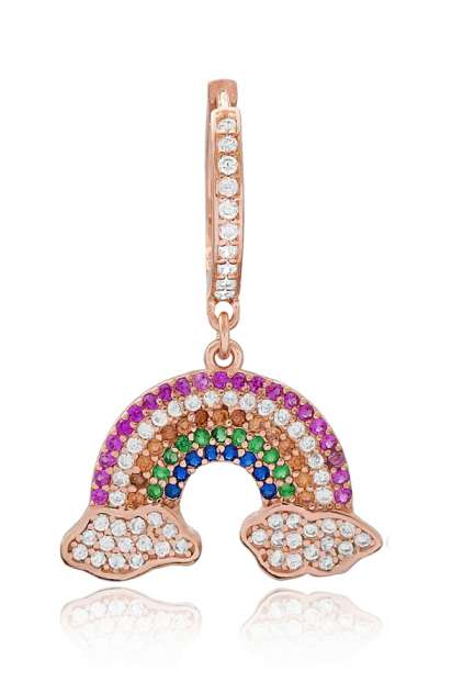 PENDIENTE ARCOIRIS ROSA
