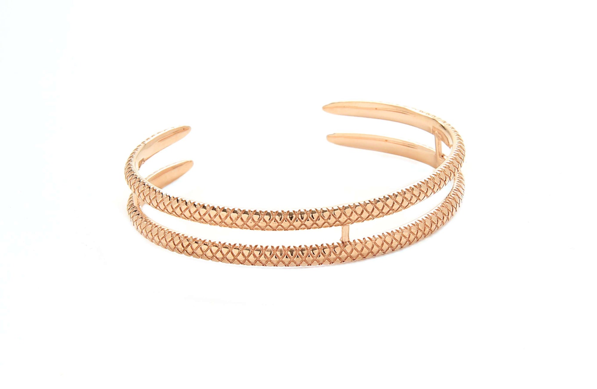 BRAZALETE SERPIENTE DOBLE ROSA