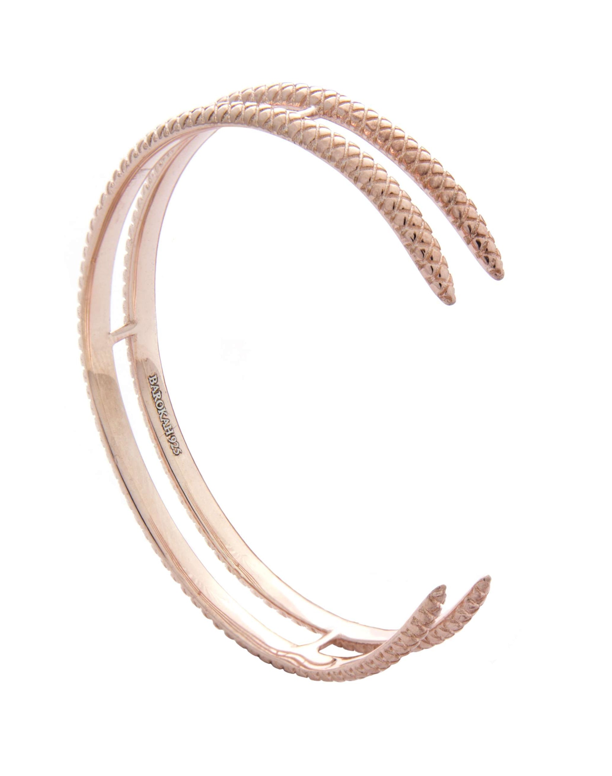 BRAZALETE SERPIENTE DOBLE ROSA