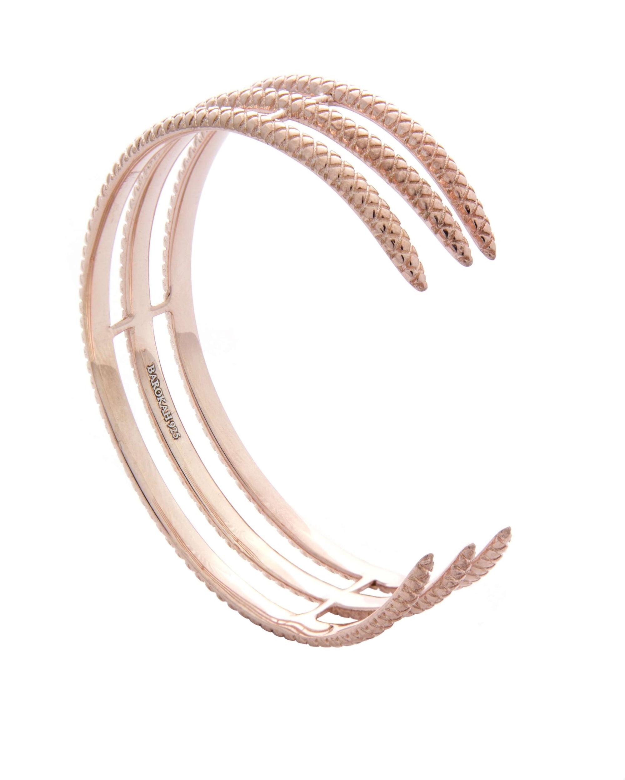 BRAZALETE SERPIENTE TRIPLE ROSA