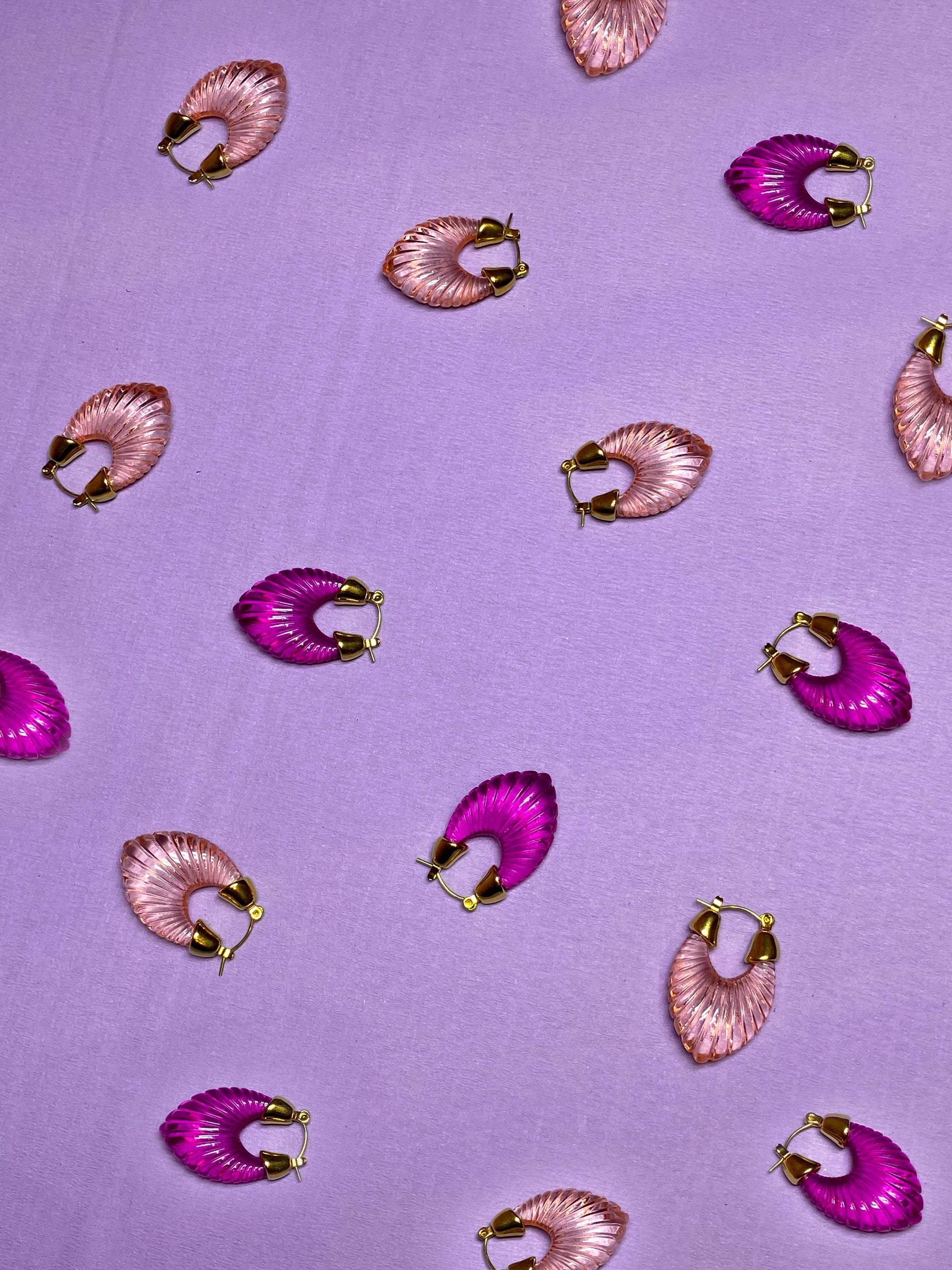 PENDIENTE MERMAID ACERO ROSA