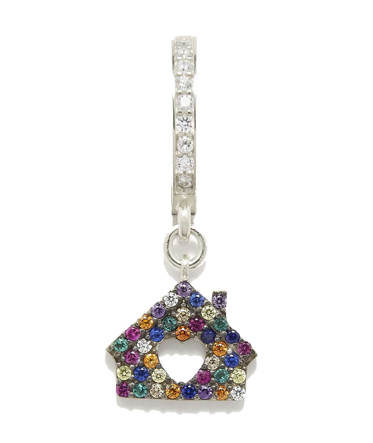 PENDIENTE SWEET HOME RAINBOW PLATA