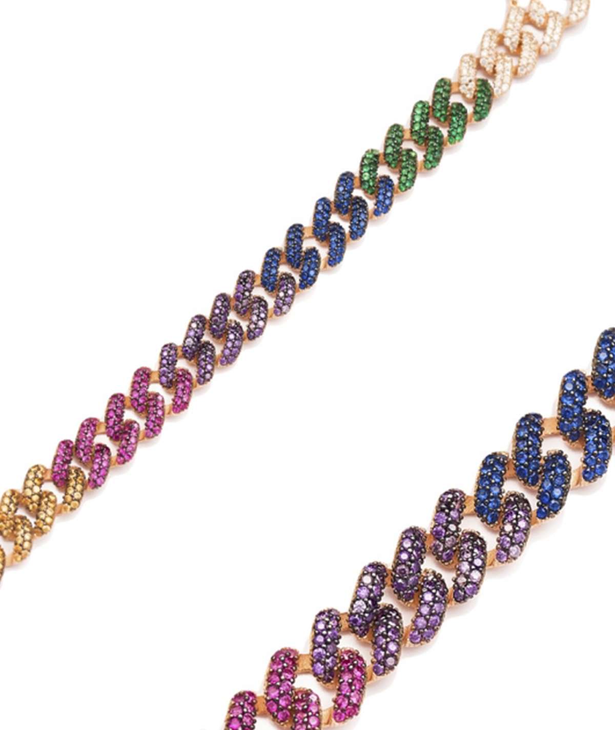 TOBILLERA LINKS RAINBOW ORO