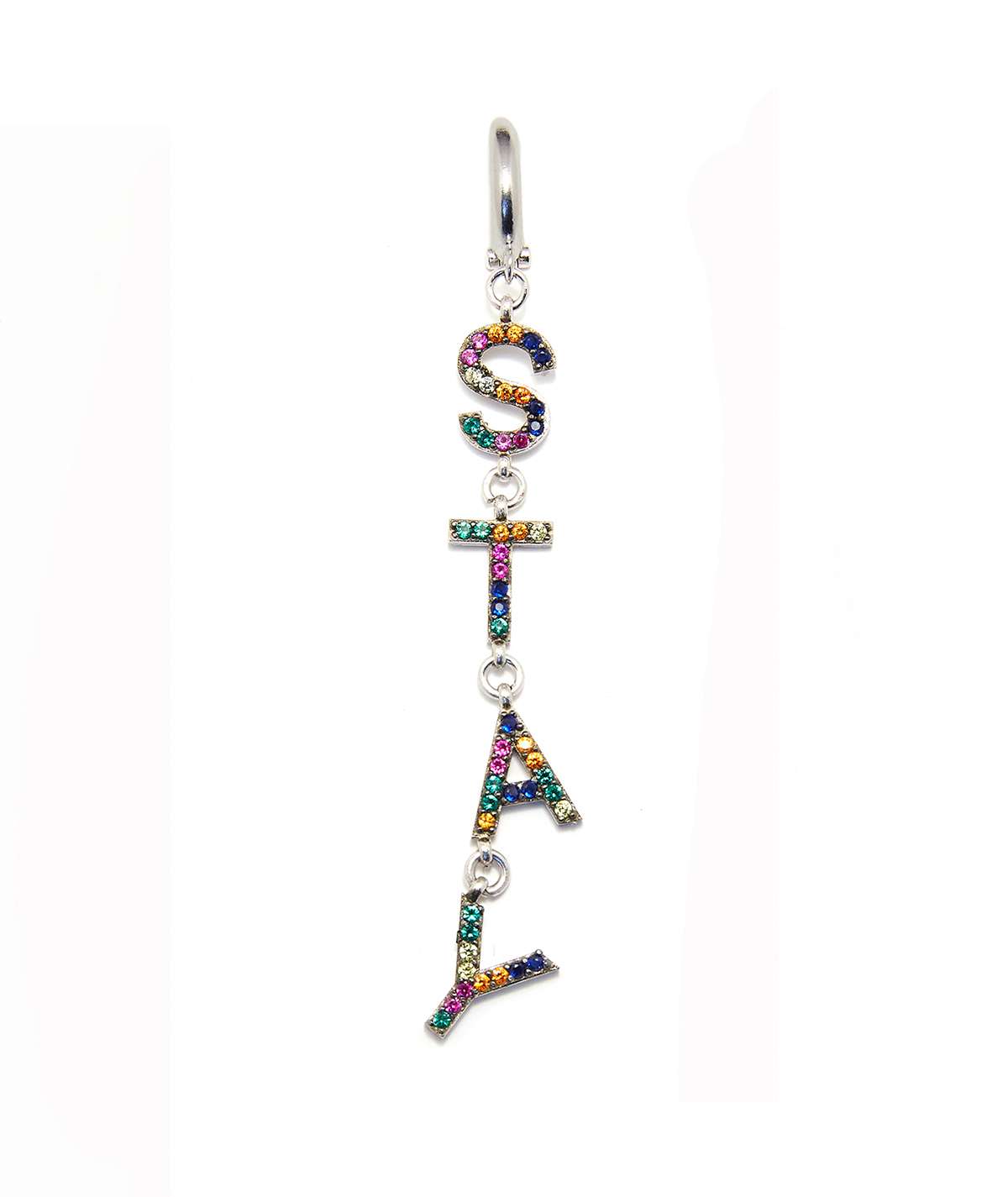 PENDIENTE STAY RAINBOW PLATA