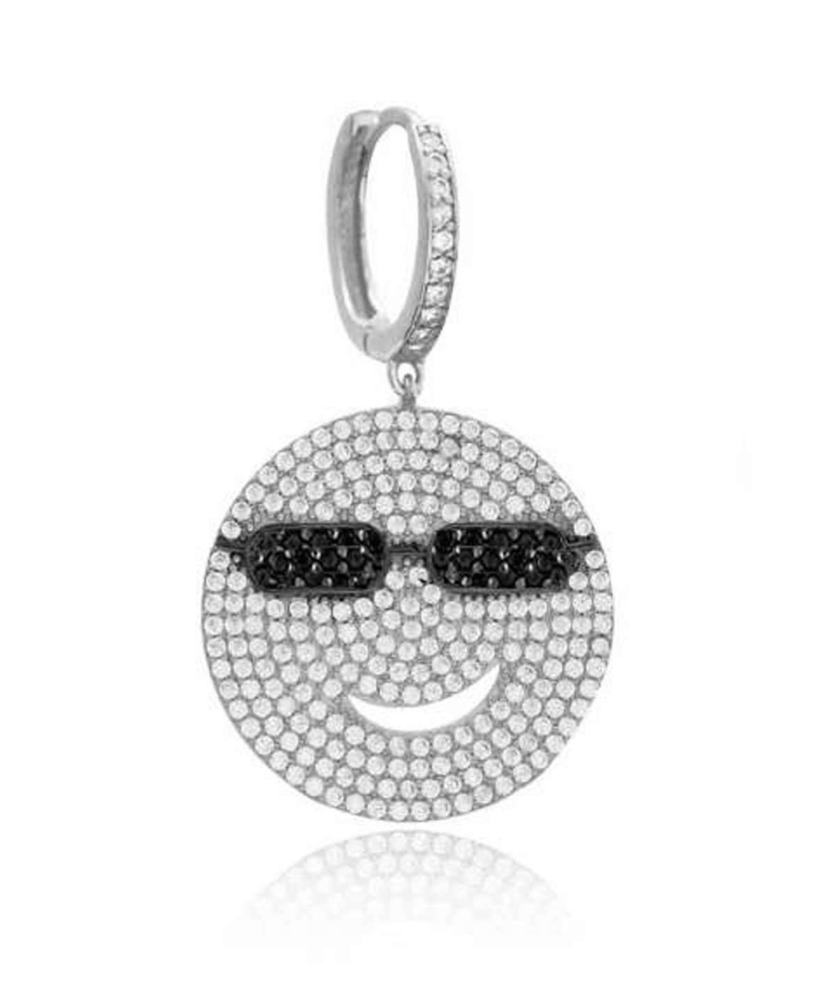 PENDIENTE HAPPY FACE PLATA
