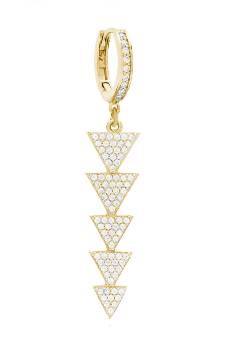 PENDIENTE TRIANGLES ORO