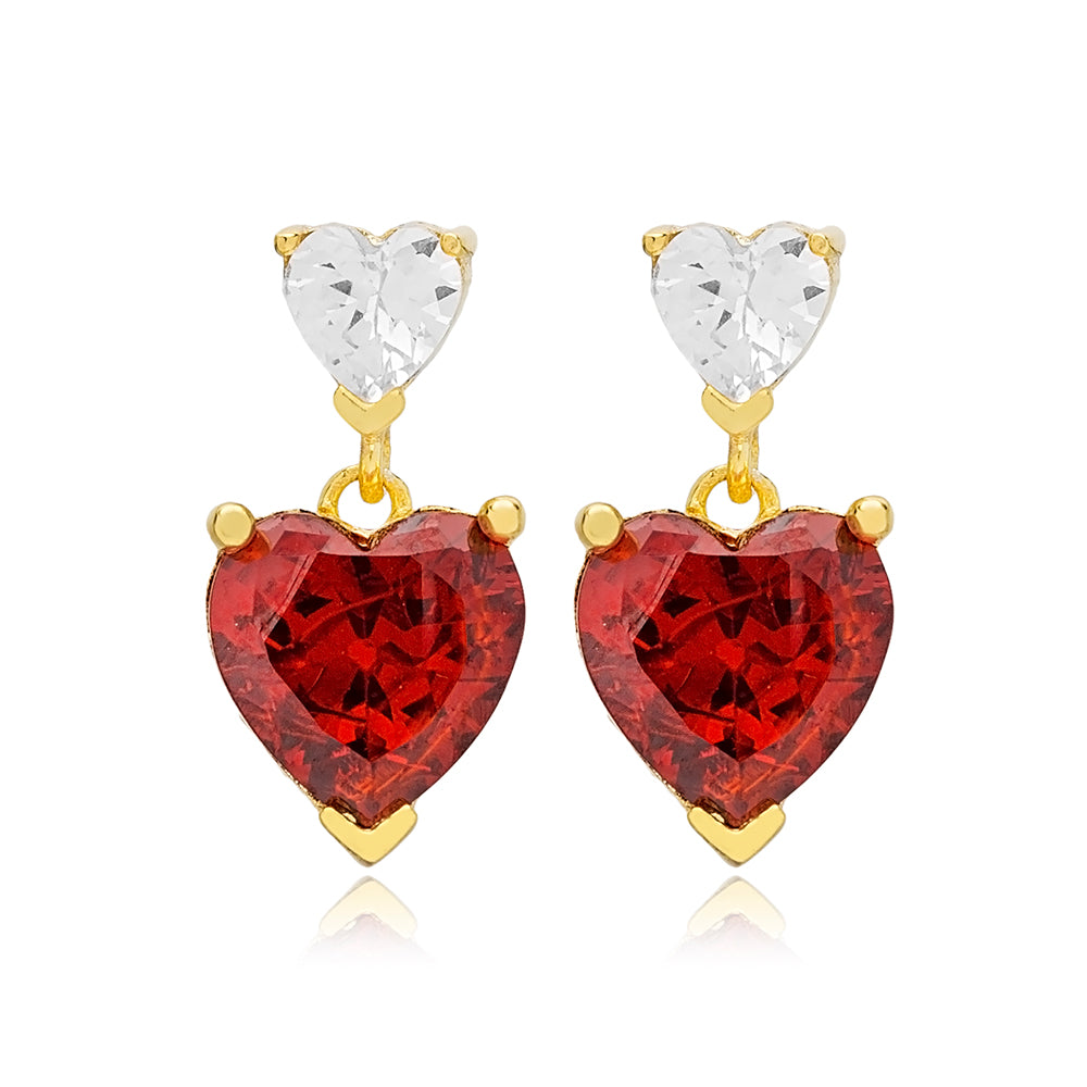 PENDIENTES DOUBLE SWEETIE ROJO ORO