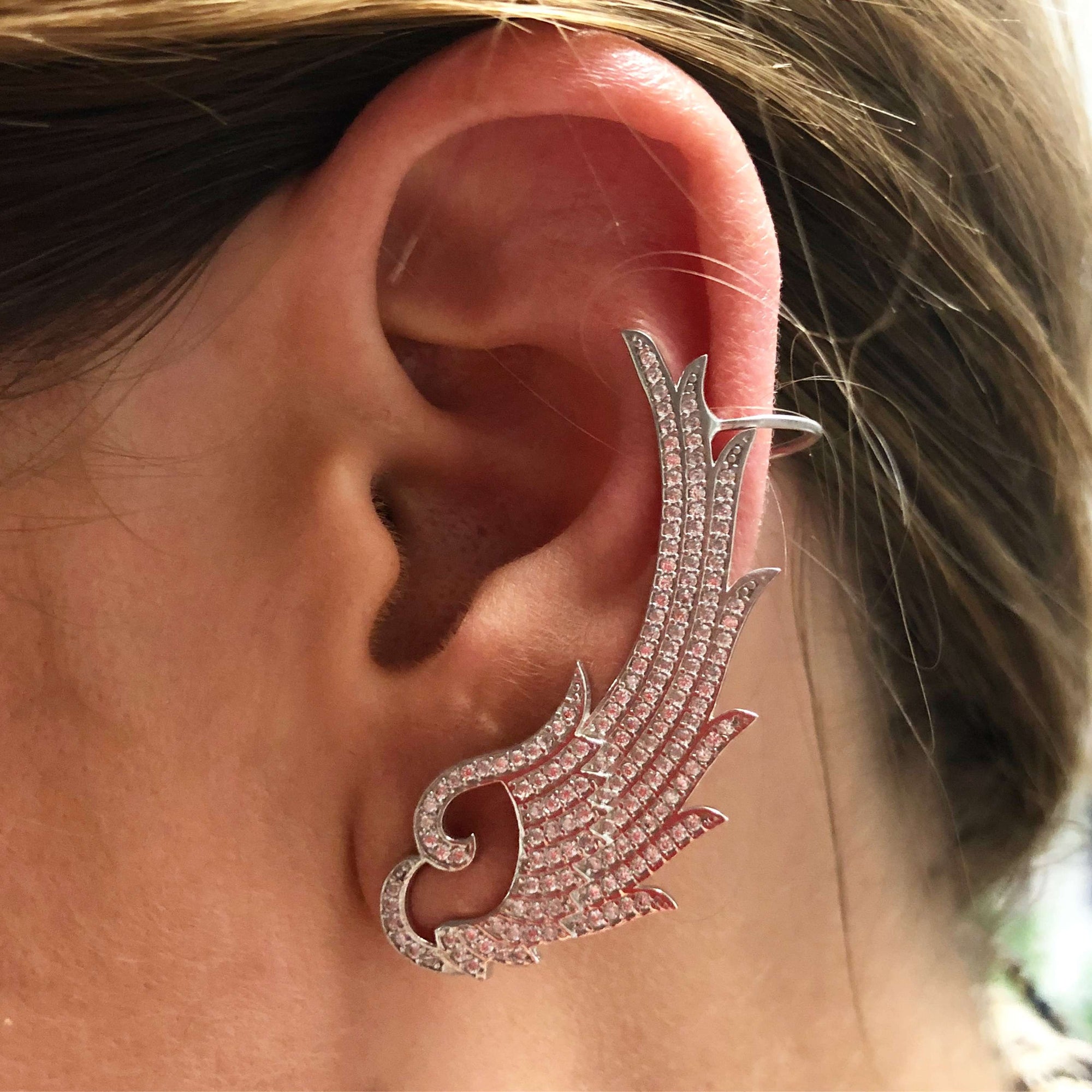 PENDIENTES ROCK ANGEL PLATA