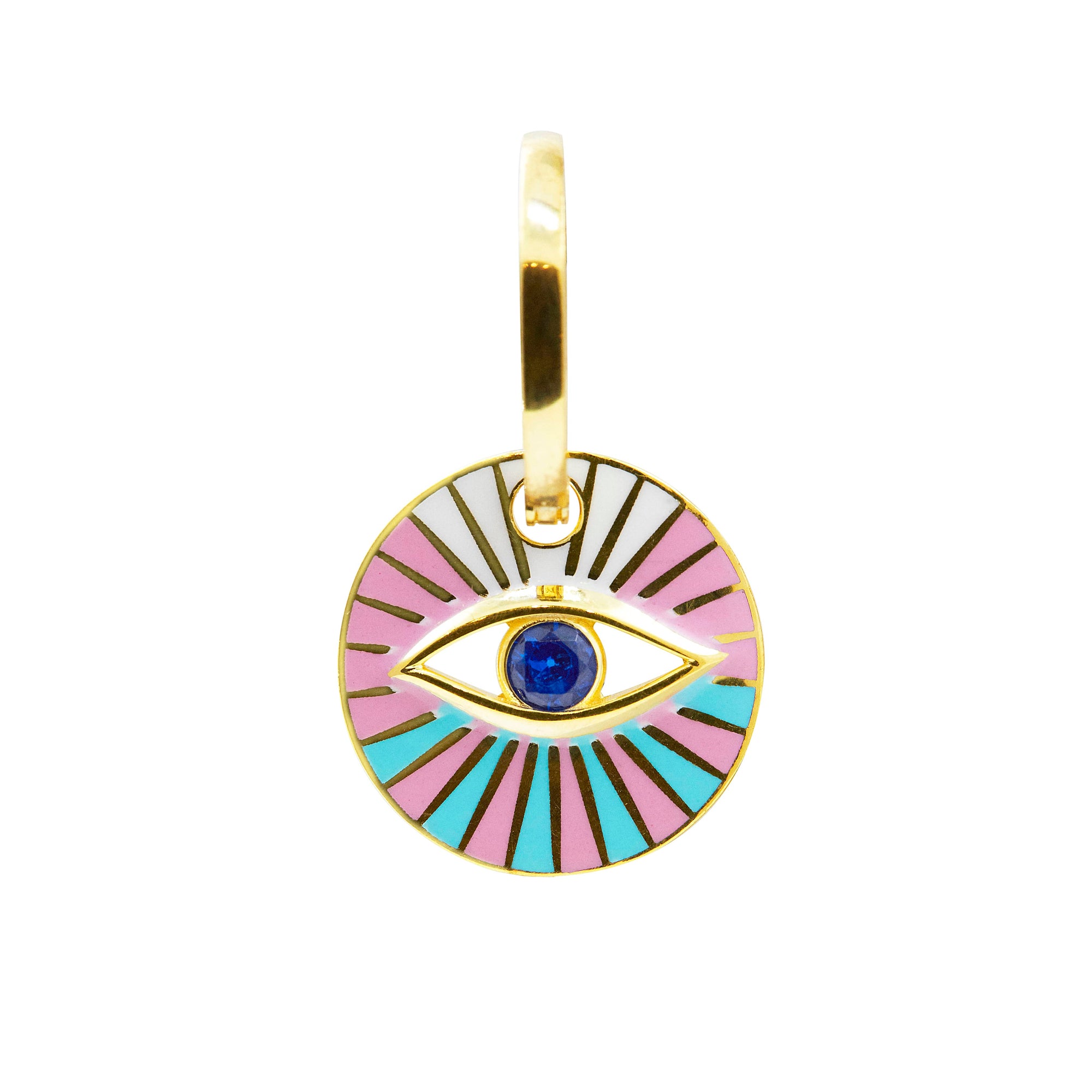 PENDIENTE HIGH VIBE ROSA ORO
